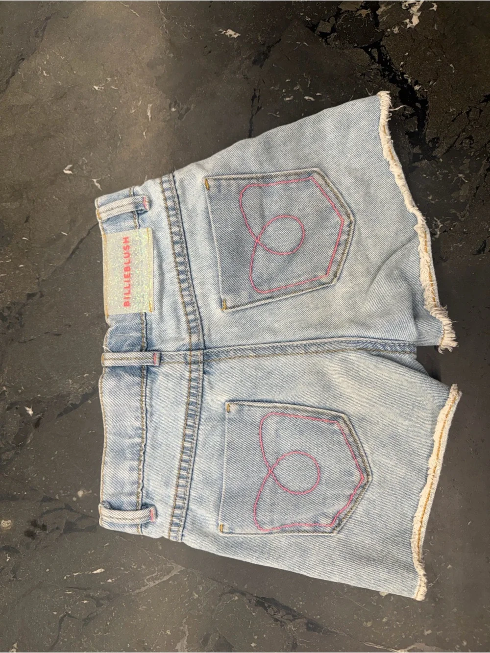 Billieblush crystal-embellished denim shorts